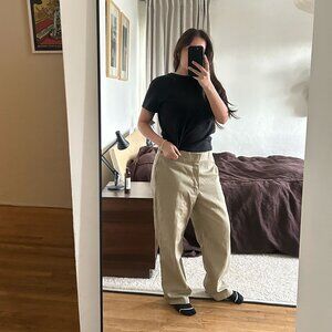 DICKIES tan tailored oversized pants